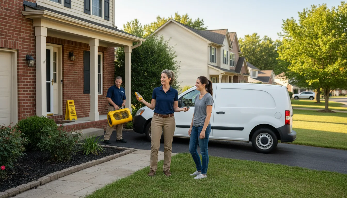 Residential water damage restoration in Arcadia, PA